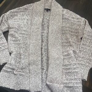 Frye Women's Open Front Knit Cotton/Wool Blend Cardigan Pale Mauve Small